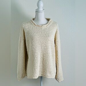 Pol Pullover Oversized Cream Knit Sweater Size Small